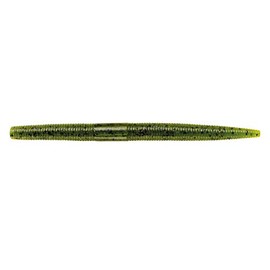 YUM Dinger Classic Worm All-Purpose Soft Plastic Bass Fishing Lure - Great Texas Rigged, Wacky Style, Carolina Rigged, Pitched, Etc., Watermelon Seed, 5"
