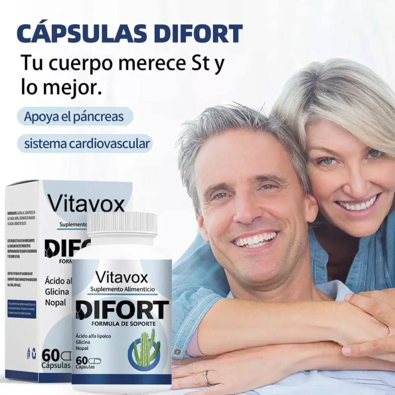 4pc Difort, Calmante, Reduce El Azúcar En La Sangre, 60