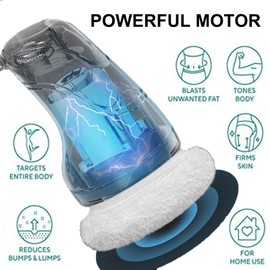 BUSHIPIN Body Sculpting Machine Electric Cellulite Massager 6 Pads, Handheld Full Body Massage Machine for Back/Abdomen/Butt/Leg/Arms Deep Massage Relax, Rotaion Vibration Anti Cellulite