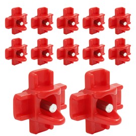 Jiozermi 12 PCS Horizontal Chicken Waterer Nipples, Red Chicken Water Feeder Suitable Poultry Waterer for Chicks, Duck, Quail, Birds