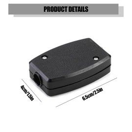 2Pcs Black 3 Terminal Electrical Cable Junction Box 13amp 250v Flex Connector 3 Core Cable Joiner Black Cable Connectors For Indoor Wiring, Lighting,Power