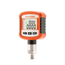 Roastove Digital Industrial Pressure Gauge 0-160psi, 0.2% FS, 1/4''NPT Lower, Stainless Steel Connection, Battery Powered, with LED Light, Blue Tooth, Phone Connect