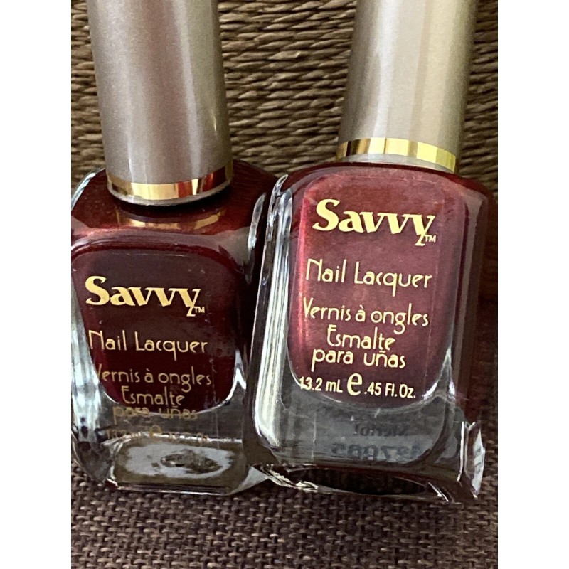 SAVVY 2 Pack SAVVY NAIL POLISH LACQUER MERLOT