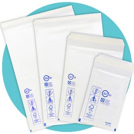 Triplast White Bubble Padded Envelopes - Pick Qty & Size: 10 x 2/B (120x215mm) C6 Envelopes - Large Letter Postage Bags with Bubble Wrap Lining and Peel & Seal Strip for Royal Mail Packing & Shipping