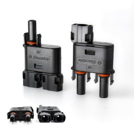 HandGold 1500V DC Solar Y Connector, 2-Way Distributor, IP68 Waterproof Y Plug, 1 Pair (2 to 1 Junction Connection)