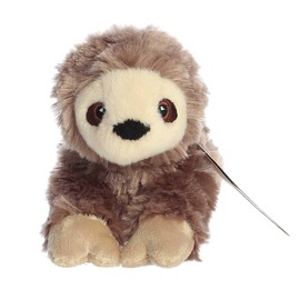 Aurora® Eco-Friendly Eco Nation™ Eco Softies™ Sloth Stuffed Animal - Environmental Consciousness - Recycled Materials - Brown 8 Inches