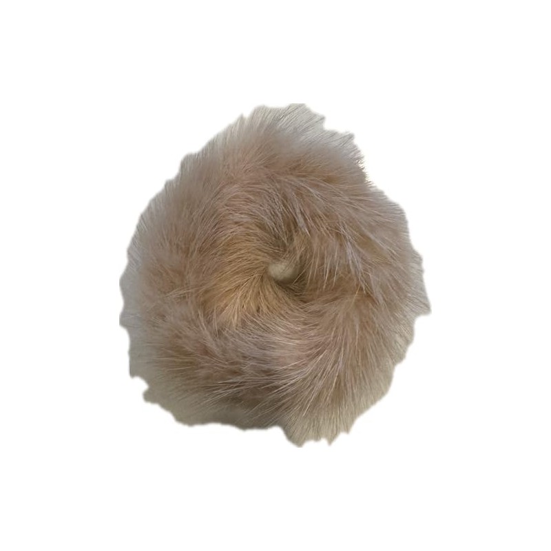 Linda Richards Fur Scrunchie - HT-04 - Taupe