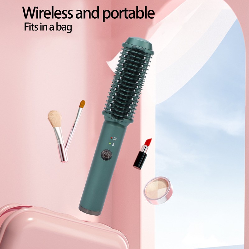 USB Hair Straightener Brush Comb Temperature Adjustable Hair Straightening Brush