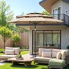 Benass 9ft Outdoor Patio Umbrella, 3 Tier Vented Table Umbrella