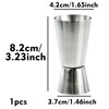 25ml/50ml Stainless Steel Jigger,Alcohol Measure for Spirits,Jigger Spirit Measure, Dual