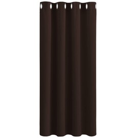 PONY DANCE Room Darkening Curtain - Premium Darkening Top Ring Super Soft Solid Thermal Insulated Blackout Curtain for Nursery/Bedroom, 1 Panel, 52 x 63-inch, Brown