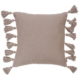 5M House of MV Picasso Set of 2 Cushion Covers | 100% Cotton | Handwoven Textured Design with Tassels | 50x50 cm | Durable & Stylish | Ideal for Sofa, Bed, and Living Room Décor