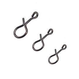 Quick Fly Fishing Snaps Stainless Steel No Knot Fast Snaps Quick Lure Change Clips for Flies Jigs Lures Pack of 100 (M-8mm/0.31"-100pcs)
