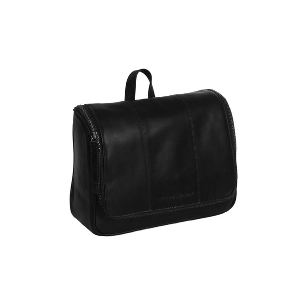 The Chesterfield Brand Wax Pull Up Leather Toiletry Bag 26 cm, black