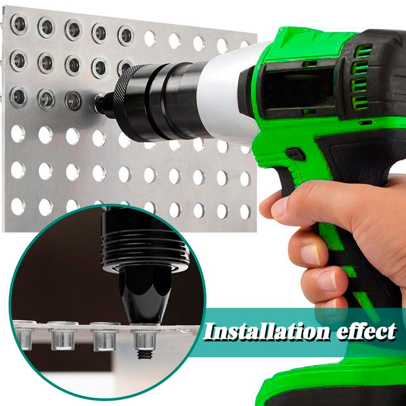 Lekgavd 100pcs 1/4-20 Rivet Nuts, 1/4-20 UNC Aluminum Flange Nuts,