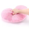 Gloveleya Pink Heart-Shaped Plush Pillow with Shimmering Heart Accents, Soft