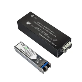 Micro Mini Gigabit Fiber Media Converter Small Size Ultra-Compact 10/100/1000Mbps Ethernet IP Copper to Fiber Optic Converter with Single Mode 1310nm 20km SFP Module USB Type-C Power Input