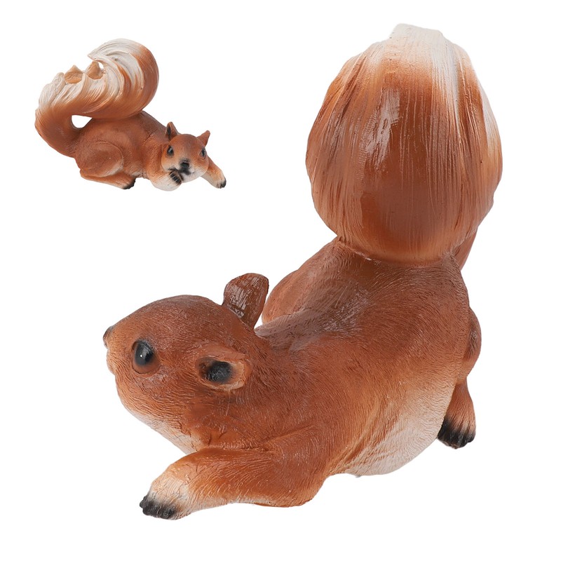 Squirrel Garden Decor Outside Funny Resin Statue Courtyard Balcony Outdoor