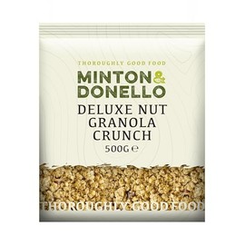 Minton & Donello - Deluxe Nut Granola Crunch, 500g - with Oat and Barley Coconut Clusters, Cashews, Brazils, Almonds