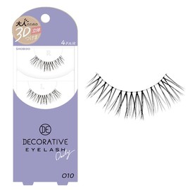 Decorative Eyelashes < 010 > (4 Pairs of Top False Eyelashes) SE43648 Decorative False False Eyelashes Tsukema Eyelashes