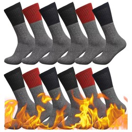 Vinco Thermal Socks 6 Pairs Insulated for cold weather Premium Comfortable Warm Winter Socks Size 10-13