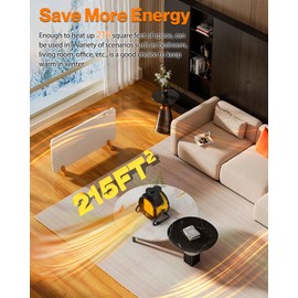 Outdoor Patio Heaters - 1500W Portable Electric Garage Heater with 2S Fast Heating, Overheat Protection, Heaters Heat Up in 3 Modes, Patio Heaters for Outdoors, Tents and Indoors, Yellow