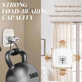 No Drill Curtain Rods for Windows – Renter Friendly, Self-Adhesive Curtain Rod Holder Easy Install, Adjustable Brackets, Supports Up to 20 Pounds, Perfect for Kitchen, Bedroom, and Bathroom