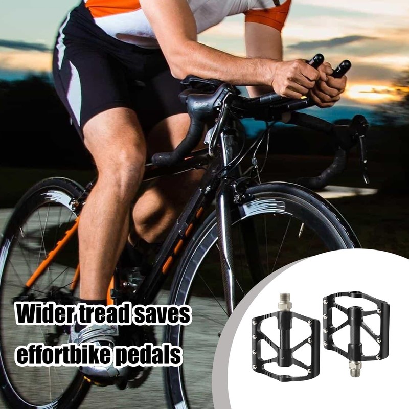 Pedals for Bike,Aluminum Alloy Flat Pedals - Sealed Bearings, Anti-Slip