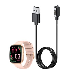 YANMONGI Smart Watch Charger for EGQINR 3.3Ft/100cm 2 Pin USB Portable Magnetic Charging Cable Cord for EGQINR Smart Watch