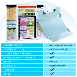 SC Printing World Nursing Clipboard with Medical Edition Cheat Sheets 3 Layers Nurse Clip Boards Notepad for Students, Nurses and Doctors