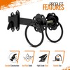 Ring Gate Latch for Wooden Gates Black Powder Coated 6"/150mm