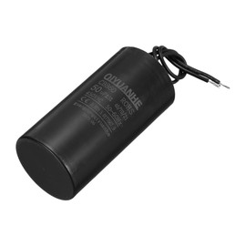 uxcell CBB60 50uF 450V AC 2-Wire 50/60Hz Cylindrical Motor Capacitor 50x100mm for Air Compressor Water Pump, Black