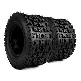KAX ATV/UTV Tires All Terrain Tire 20x10-10, Set of 2, 4 PLY, Tubeless, for Dune Buggy, Go Kart and Quad, High Performance