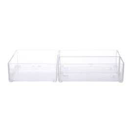 Kenney Storage Made Simple Bathroom Countertop Organizer Tray Set, Set of 3, Clear