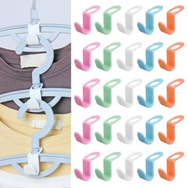 SLMT Clothes Hanger Connector Hooks 200PCS Space Saving Hanger Extender Hooks Closet Organizer for Plastic Hangers Velvet Hangers Wooden Hangers Wire Hangers Heavy Duty Hangers
