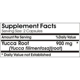 Naturetition Supplements Yucca Root 900mg ~ 200 Capsules - No Additives