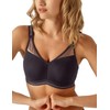 Empreinte Initiale Underwired Spacer Sports Bra (38E, Intense Grey)