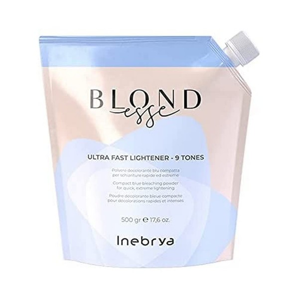 Inebrya blondesse ultra fast lightner polvere decolorante blu 9 toni schiariture rapide ed estreme 500 g