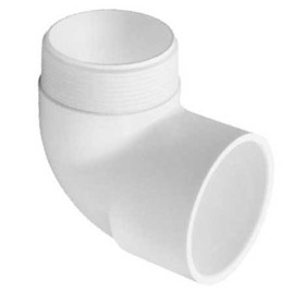 Spears 410-102 PVC Schedule 40 Fittings 90 Degree Street Elbow Male Iron Pipe Thread and Socket, 3/4 and 1-Inch
