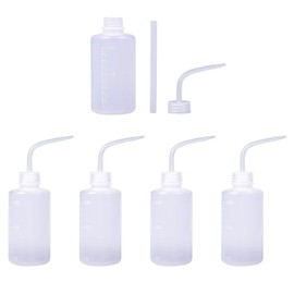 PGKDYC 5 PCS 250ml Wash Bottle, Squeeze Bottle, Squeeze Bottle with Nozzle, Squirty Bottles, Squeeze Bottles, Safety Wash Bottle with Narrow Mouth, Plastic Bottles with Nozzles