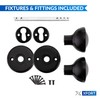 XFORT® Black Rim Mortice Knob Set, Plastic Rim Lock Knobs,