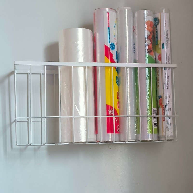 Multi-functional Kitchen Pantry Wrap Foil Storage Organizer, White