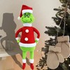 HOMELEX Grinch Plush Doll Christmas Stuffed Animal Grinch Santa Monster