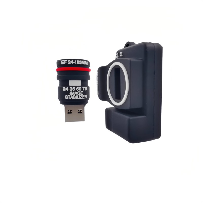 EcooDisk 128GB USB 3.0 Flash Drive Camara Shape Zip Drive