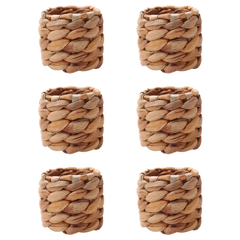 Natural Bamboo Straw Napkin Buckle Twine Napkin Corn Husk Napkin