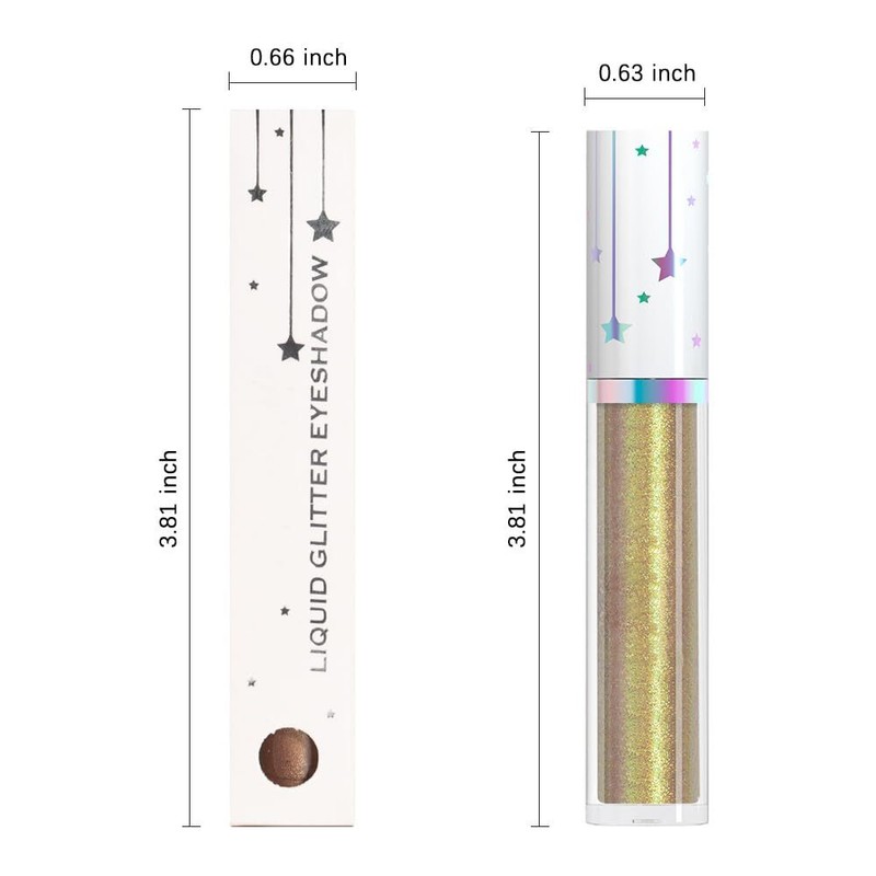 evpct Liquid Shimmery Glitter Eyeshadow Eyeliner, High Pigment Colored Metallic