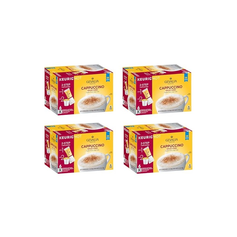 Gevalia Cappuccino Keurig K Cup Pods with Froth Packets 5.98oz