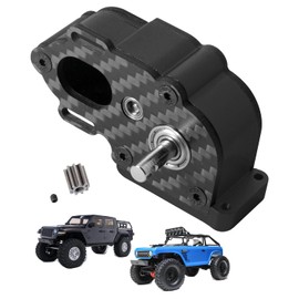 Rcarmumb Center Transmission Gearbox Upgrades Part for 1/10 RC Crawler car Axial SCX10 SCX10 ii 90047 Wraith,Aluminum LCG Middle Transmission Gearbox Hops up,Black