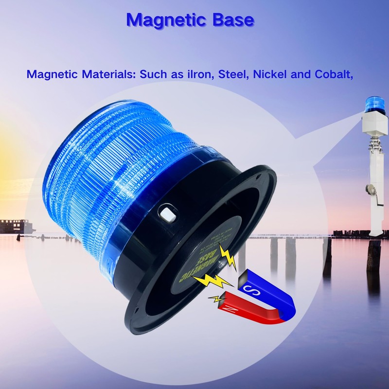 Cloud Fire Solar Strobe Light for Boat Yacht, Led Anchor