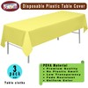 PARTY ULYJA Light Yellow Tablecloths Plastic 3-Pack Premium 54 Inches